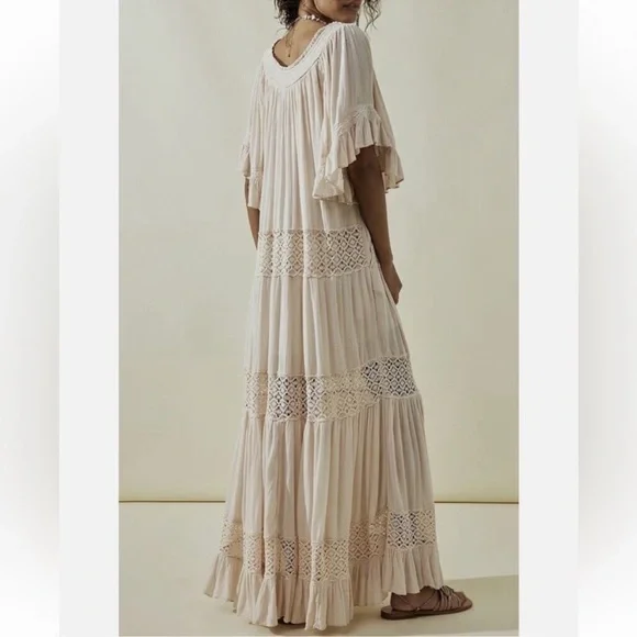 Boho Blush Free People Dream On Maxi Dress - Picture 2 of 11